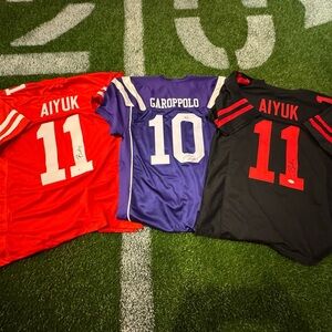 49ers autographed jersey lot of 3